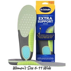 Dr.scholl’s Extra Support Insoles woman wide 6-11 trim to fit